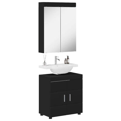 Bathroom Furniture Set TULUM 2 pcs Black 60 x 34 x 63 cm