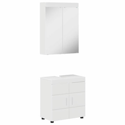 Bathroom Furniture Set TULUM 2 pcs High Gloss White