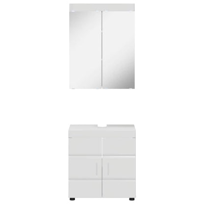 Bathroom Furniture Set TULUM 2 pcs High Gloss White