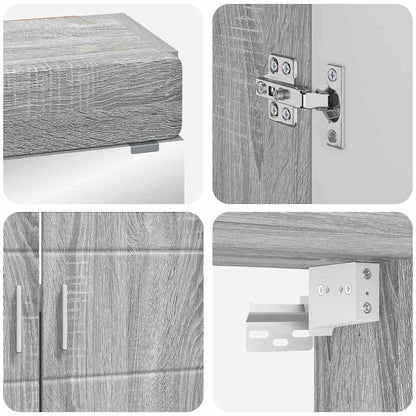 Bathroom Furniture Set TULUM 2 pcs Grey Sonoma 60 x 34 x 63 cm