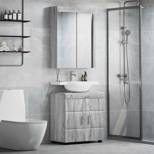 Bathroom Furniture Set TULUM 2 pcs Grey Sonoma 60 x 34 x 63 cm