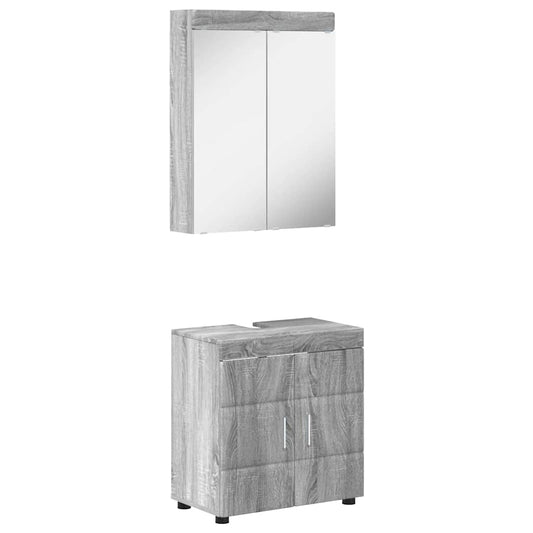 Bathroom Furniture Set TULUM 2 pcs Grey Sonoma 60 x 34 x 63 cm