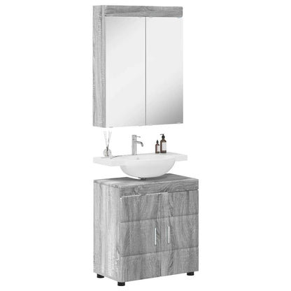 Bathroom Furniture Set TULUM 2 pcs Grey Sonoma 60 x 34 x 63 cm