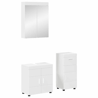 Bathroom Furniture Set TULUM 3 pcs White 60 x 34 x 63 cm