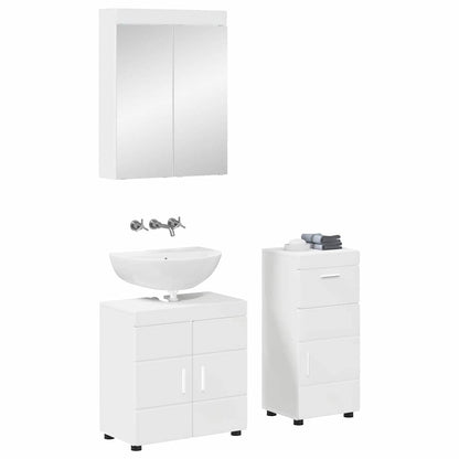 Bathroom Furniture Set TULUM 3 pcs White 60 x 34 x 63 cm