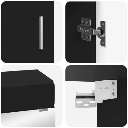Bathroom Furniture Set TULUM 3 pcs Black 60 x 34 x 63 cm