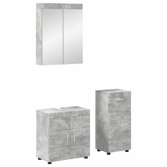 Bathroom Furniture Set TULUM 3 pcs Concrete Grey