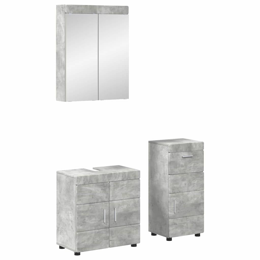 Bathroom Furniture Set TULUM 3 pcs Concrete Grey