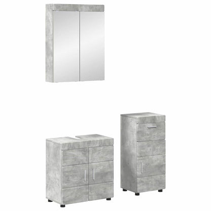 Bathroom Furniture Set TULUM 3 pcs Concrete Grey