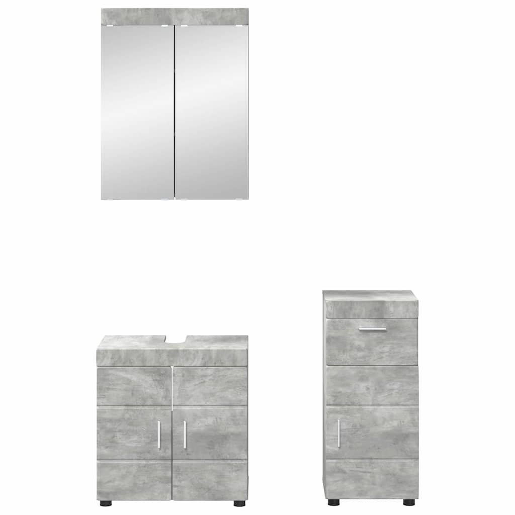 Bathroom Furniture Set TULUM 3 pcs Concrete Grey