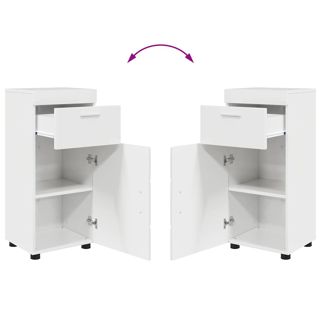 Bathroom Furniture Set TULUM 3 pcs High Gloss White