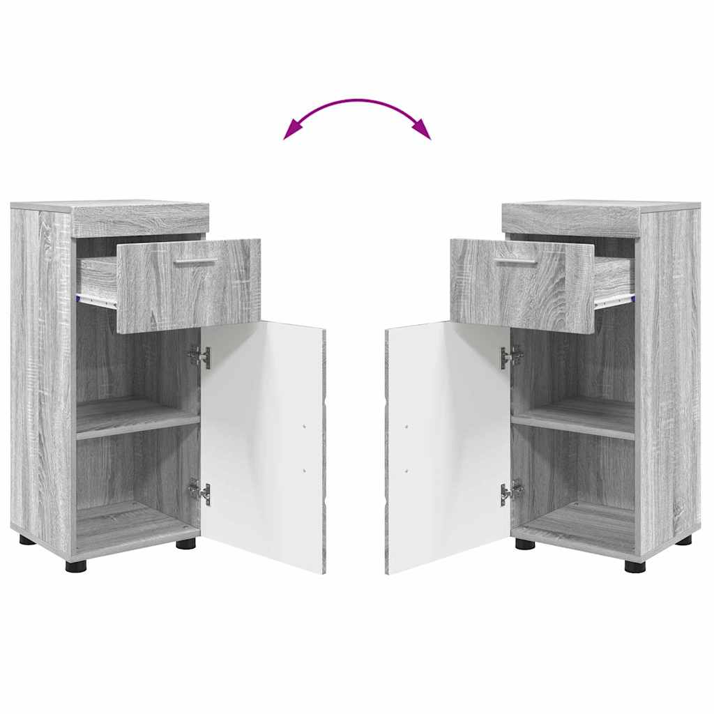 Bathroom Furniture Set TULUM 3 pcs Grey Sonoma 60 x 34 x 63 cm