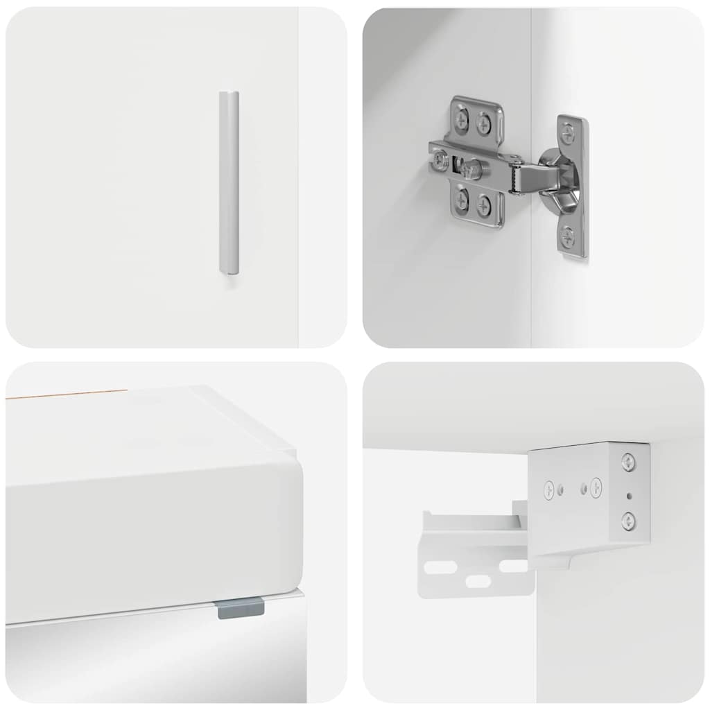 Bathroom Furniture Set TULUM 3 pcs White 60 x 34 x 63 cm