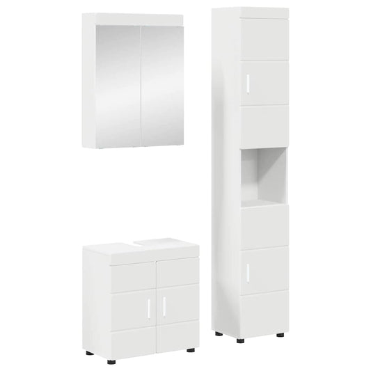 Bathroom Furniture Set TULUM 3 pcs White 60 x 34 x 63 cm