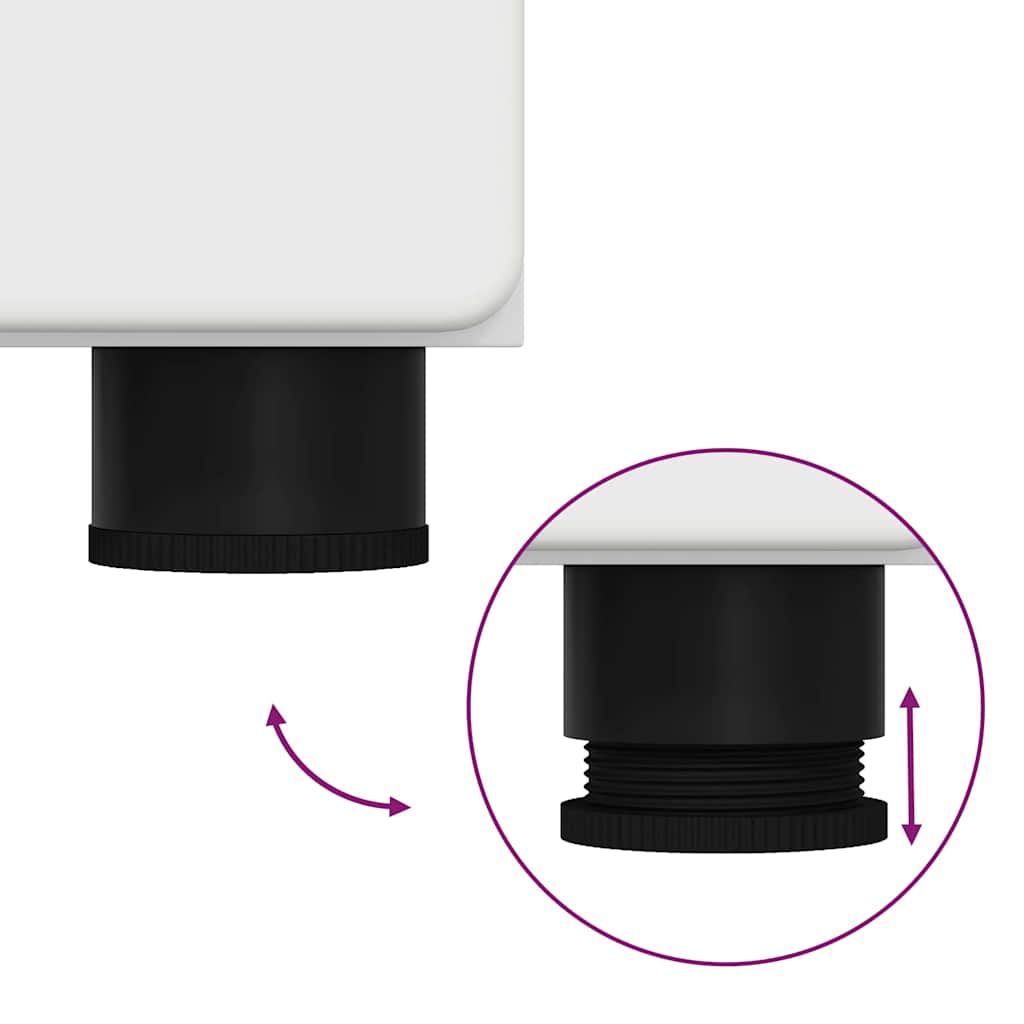 Bathroom Furniture Set TULUM 3 pcs White 60 x 34 x 63 cm