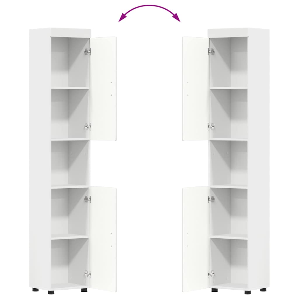 Bathroom Furniture Set TULUM 3 pcs White 60 x 34 x 63 cm