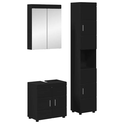 Bathroom Furniture Set TULUM 3 pcs Black 60 x 34 x 63 cm