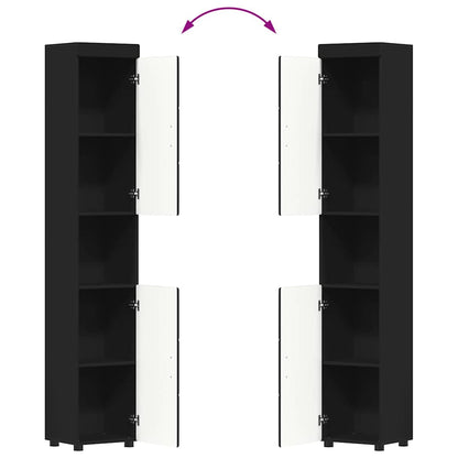 Bathroom Furniture Set TULUM 3 pcs Black 60 x 34 x 63 cm