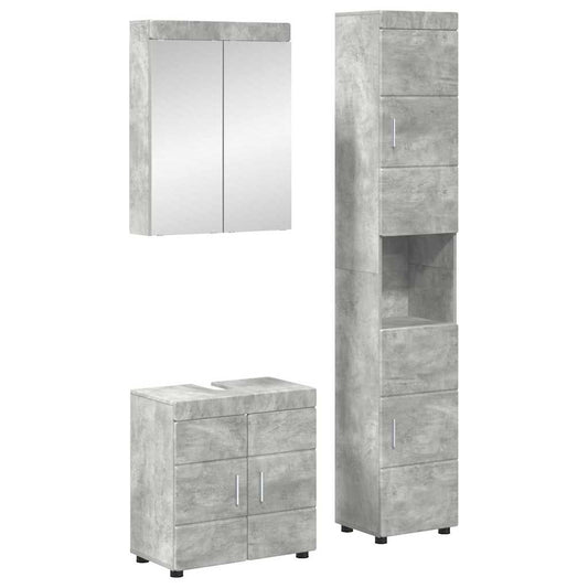 Bathroom Furniture Set TULUM 3 pcs Concrete Grey