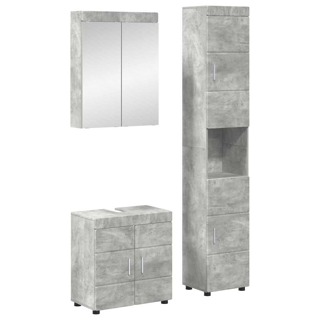 Bathroom Furniture Set TULUM 3 pcs Concrete Grey