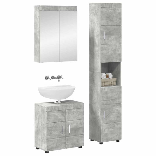 Bathroom Furniture Set TULUM 3 pcs Concrete Grey