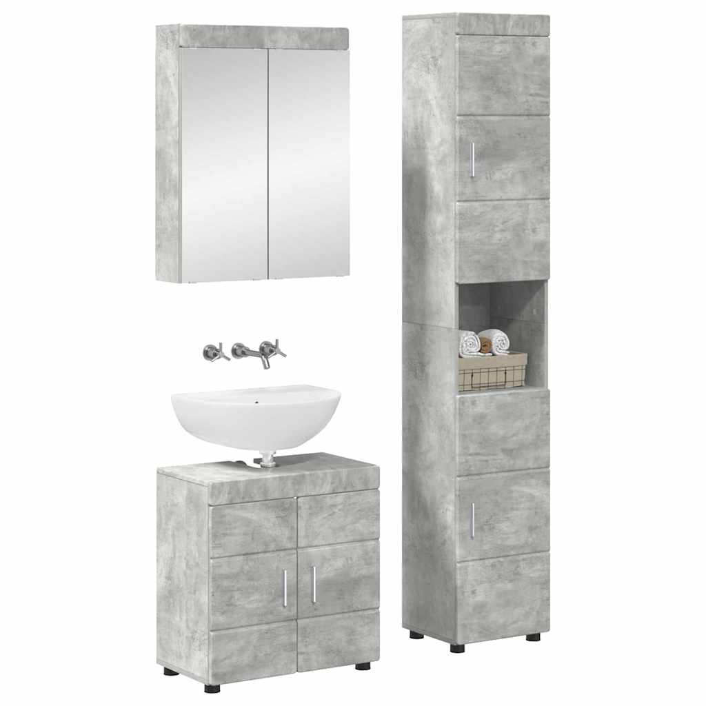 Bathroom Furniture Set TULUM 3 pcs Concrete Grey