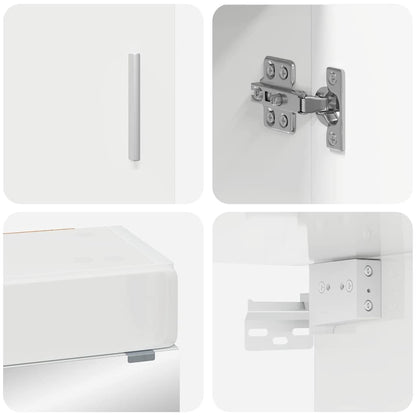 Bathroom Furniture Set TULUM 3 pcs High Gloss White