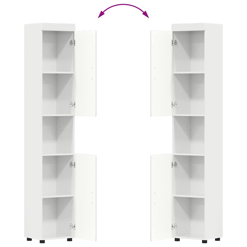 Bathroom Furniture Set TULUM 3 pcs High Gloss White