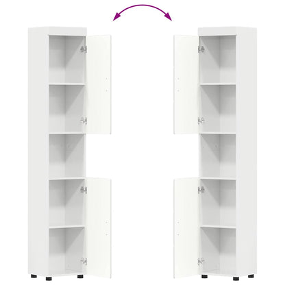 Bathroom Furniture Set TULUM 3 pcs High Gloss White