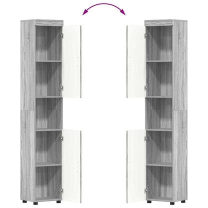 Bathroom Furniture Set TULUM 3 pcs Grey Sonoma 60 x 34 x 63 cm