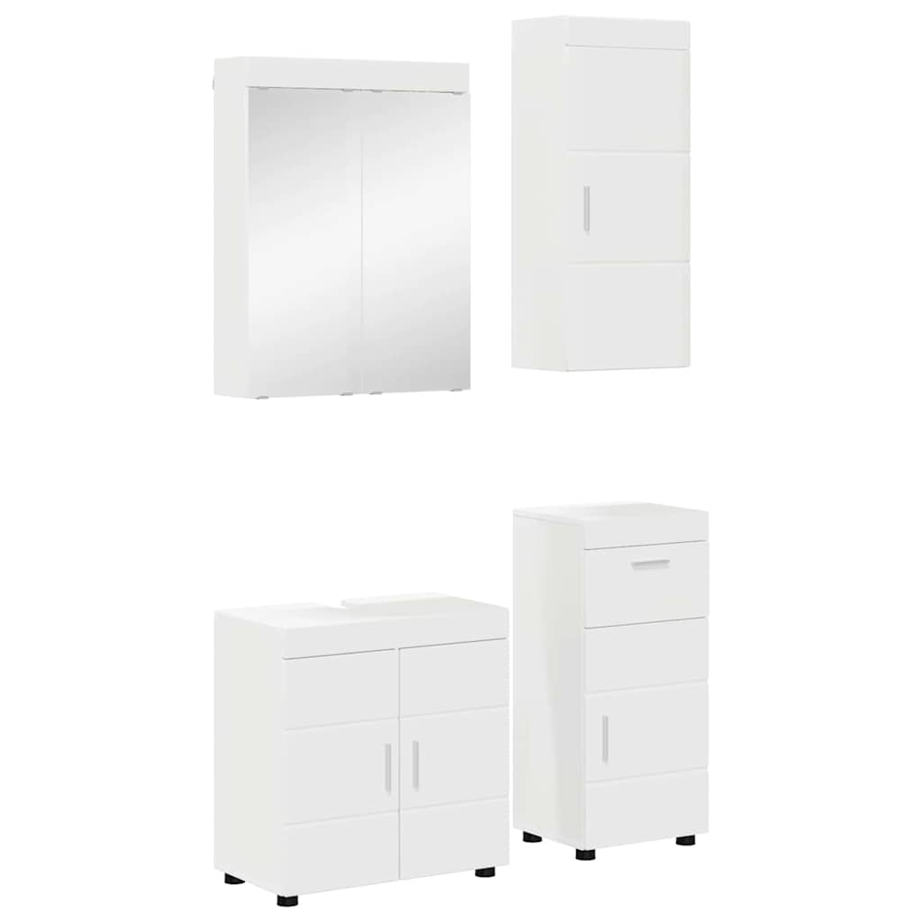 Bathroom Furniture Set TULUM 4 pcs White 60 x 34 x 63 cm