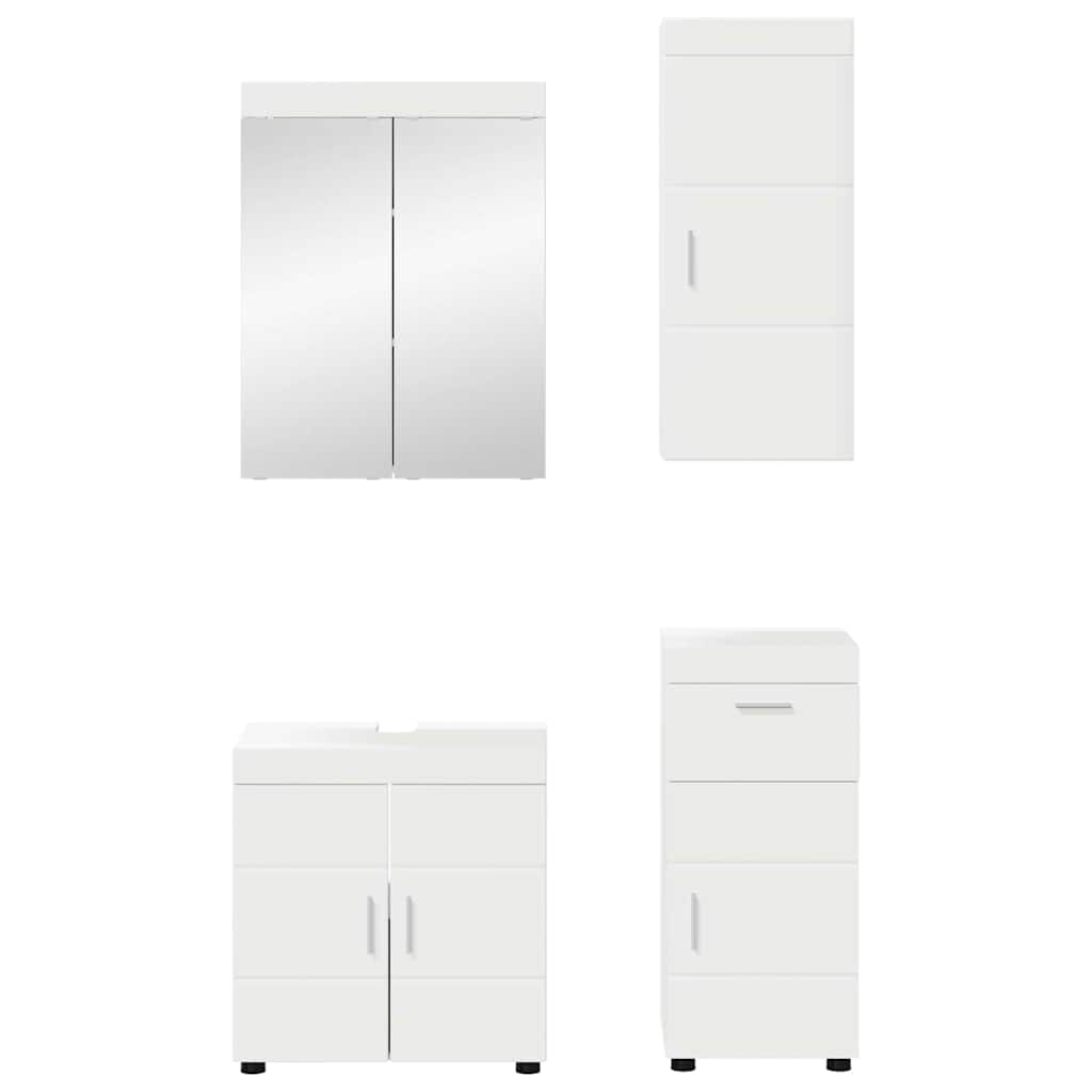 Bathroom Furniture Set TULUM 4 pcs White 60 x 34 x 63 cm