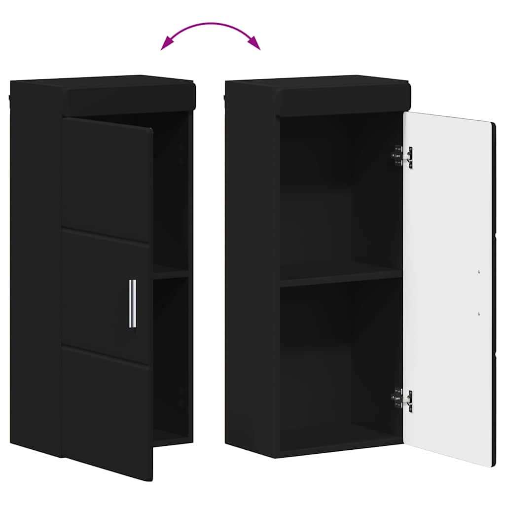Bathroom Furniture Set TULUM 4 pcs Black 60 x 34 x 63 cm