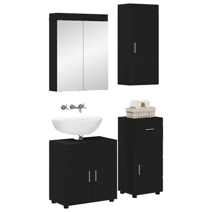 Bathroom Furniture Set TULUM 4 pcs Black 60 x 34 x 63 cm