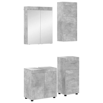 Bathroom Furniture Set TULUM 4 pcs Concrete Grey