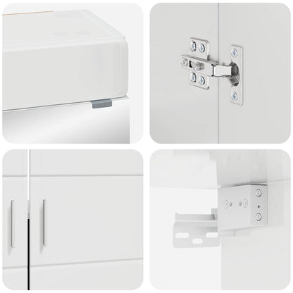 Bathroom Furniture Set TULUM 4 pcs High Gloss White