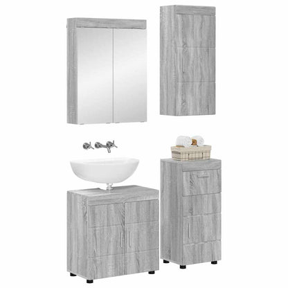 Bathroom Furniture Set TULUM 4 pcs Grey Sonoma 60 x 34 x 63 cm