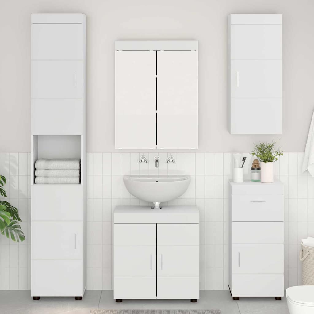 Bathroom Furniture Set TULUM 5 pcs White 60 x 34 x 63 cm