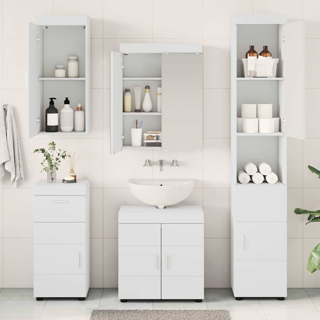 Bathroom Furniture Set TULUM 5 pcs White 60 x 34 x 63 cm