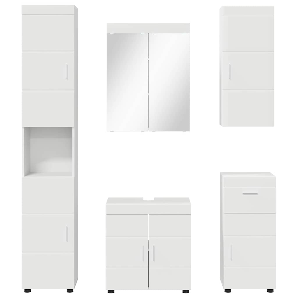 Bathroom Furniture Set TULUM 5 pcs White 60 x 34 x 63 cm