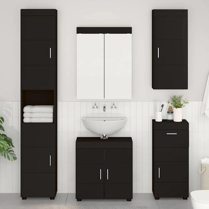 Bathroom Furniture Set TULUM 5 pcs Black 60 x 34 x 63 cm