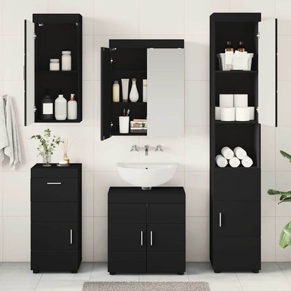 Bathroom Furniture Set TULUM 5 pcs Black 60 x 34 x 63 cm