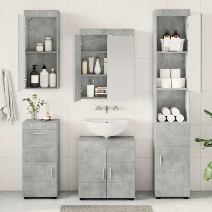 Bathroom Furniture Set TULUM 5 pcs Concrete Grey