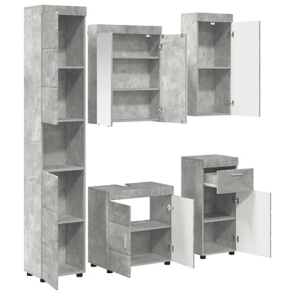 Bathroom Furniture Set TULUM 5 pcs Concrete Grey