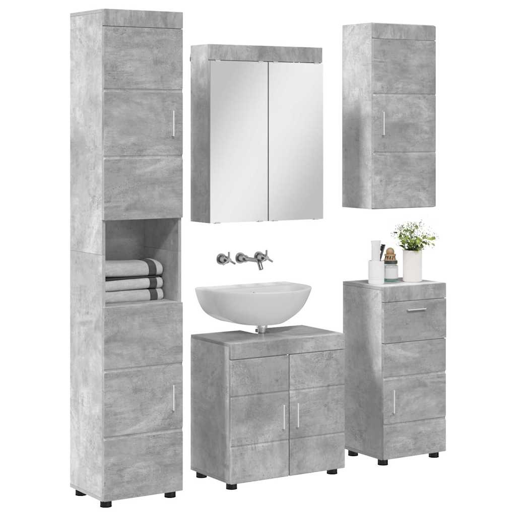 Bathroom Furniture Set TULUM 5 pcs Concrete Grey