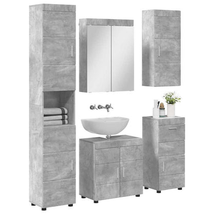 Bathroom Furniture Set TULUM 5 pcs Concrete Grey
