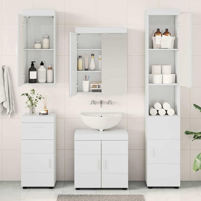 Bathroom Furniture Set TULUM 5 pcs High Gloss White