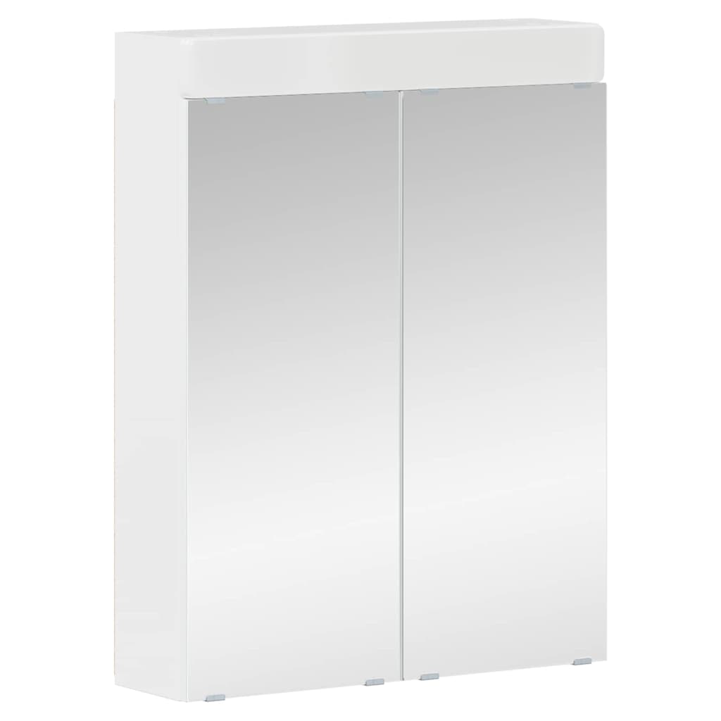 Bathroom Furniture Set TULUM 5 pcs High Gloss White