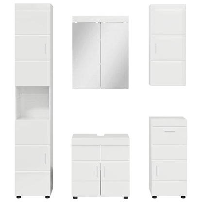 Bathroom Furniture Set TULUM 5 pcs High Gloss White