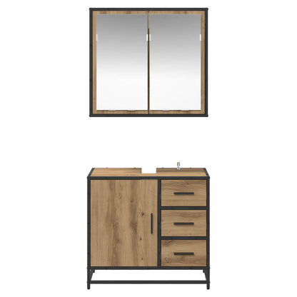 Bathroom Furniture Set 2 pcs Artisan Oak Engineered Wood